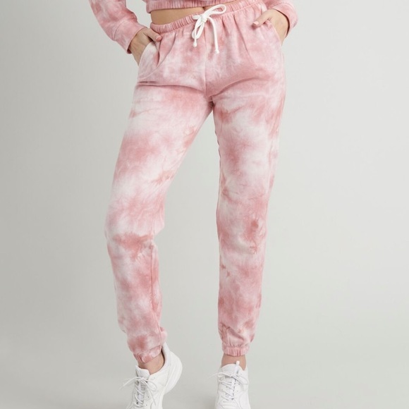 Pink tye dye garage 80s joggers - Picture 2 of 3